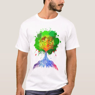 虹の生命の樹 Tシャツ
