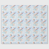 虹の男の赤ちゃんはカスタムを結び付けます ラッピングペーパー (フラット)