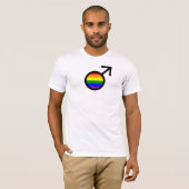 虹の男性記号 Tシャツ (正面フル)