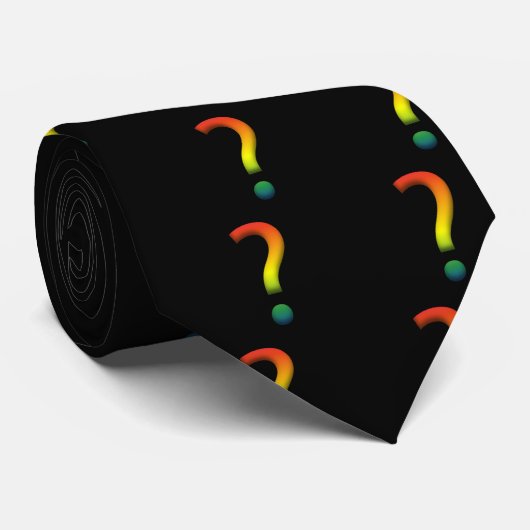 虹の疑問符 ネクタイ (ロール)