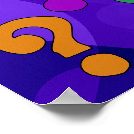 虹の疑問符 ポスター (角)