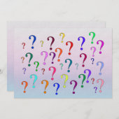 虹の疑問符 招待状 (正面/裏面)