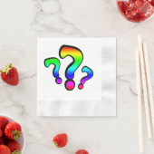 虹の疑問符 縁ありカクテルナプキン (インサイチュ)