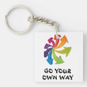虹の矢印 – 自分の道を行く キーホルダー (正面)
