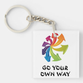 虹の矢印 – 自分の道を行く キーホルダー