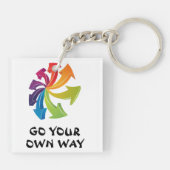虹の矢印 – 自分の道を行く キーホルダー (裏面)