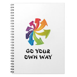 虹の矢印 – 自分の道を行く ノートブック