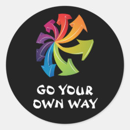 虹の矢印 – 自分の道を行く ラウンドシール