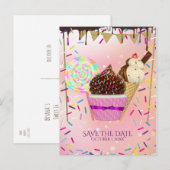 虹の砂糖菓子 キャンディーランド スイーツ 保存日 案内ポストカード (正面/裏面)