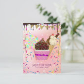 虹の砂糖菓子 キャンディーランド スイーツ 保存日 案内ポストカード (スタンド正面)