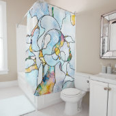 虹の破片。ステンドグラスのシリーズの統一。バック シャワーカーテン (インサイチュ)