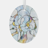 虹の破片、ステンドグラスの統一 ガラスオーナメント (正面右)
