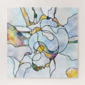 虹の破片、ステンドグラスの統一 ジグソーパズル (横)