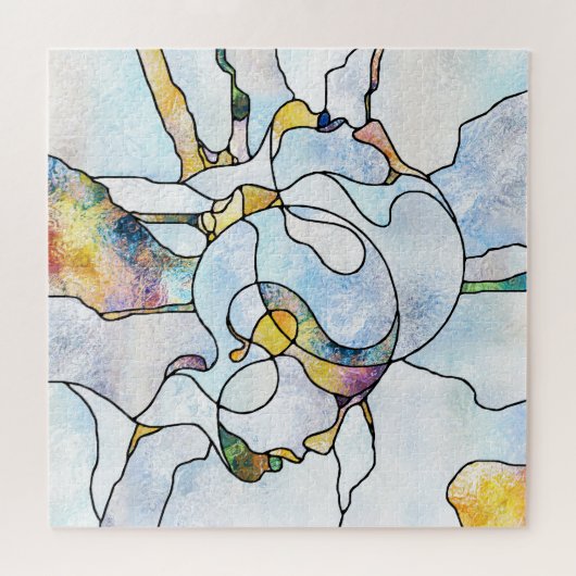 虹の破片、ステンドグラスの統一 ジグソーパズル (横)