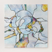 虹の破片、ステンドグラスの統一 ジグソーパズル (縦)