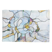 虹の破片、ステンドグラスの統一 枕カバー (裏面)