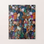 虹の磨き上げられた岩 ジグソーパズル (縦)