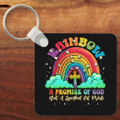 虹の神の約束ではなくプライドChr キーホルダー (正面)