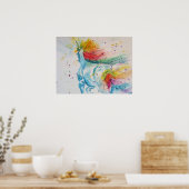 虹の私の馬はユニコーンかわいいポスター ポスター (キッチン)