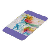 虹の私の馬はユニコーンの水のカラーマグネットである マグネット (左側)