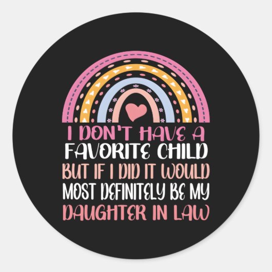 虹の私は子供のお気に入りの娘を持っていない ラウンドシール (正面)