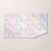 虹の種族のユニコーンパターン バスタオルセット (ハンドタオル)