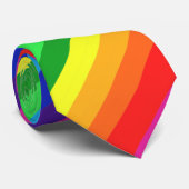 虹の空のパタストライプのーン ネクタイ (ロール)