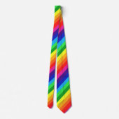 虹の空のパタストライプのーン ネクタイ (裏面)