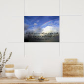 虹の空の聖書の聖句 ポスター (キッチン)