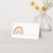 虹の空白名札カード 罫線入り プレイスカード (正面)