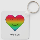 虹の笑顔のハート両面 キーホルダー (裏面)