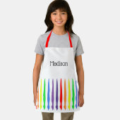 虹の筆と子供のaに名前 エプロン (インサイチュ)