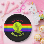 虹の粘着物の誕生会 ペーパープレート (パーティー)