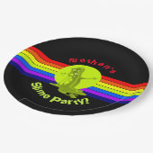 虹の粘着物の誕生会 ペーパープレート (アングル)