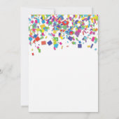 虹の紙吹雪|の誕生日のパーティの招待状 招待状 (裏面)