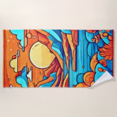 虹の素晴らし漫画林 ビーチタオル (正面)