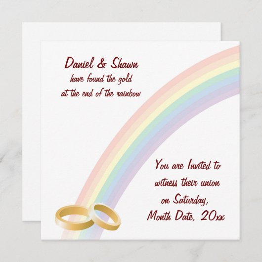 虹の終わり 招待状 (正面/裏面)