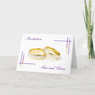 虹の結婚式のテンプレート 招待状