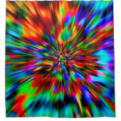 虹の絞り染めのカスタムなシャワー・カーテン シャワーカーテン (正面)