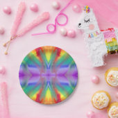 虹の絞り染めは紙皿を破烈させました ペーパープレート (パーティー)