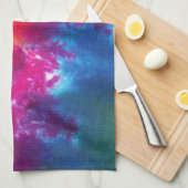 虹の絞り染め キッチンタオル (四つ折り)