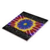 虹の絞り染め タイル (側面)