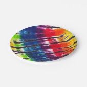 虹の絞り染め ペーパープレート (アングル)