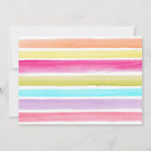 虹の絵のパーティー誕生日招待状 招待状 (裏面)