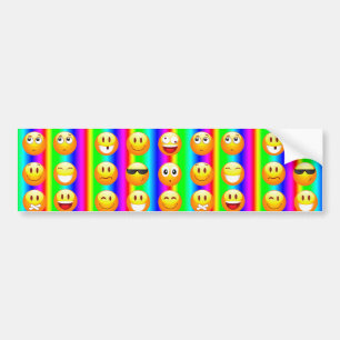 虹の絵文字 バンパーステッカー