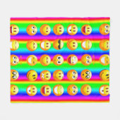 虹の絵文字 フリースブランケット (正面(横))