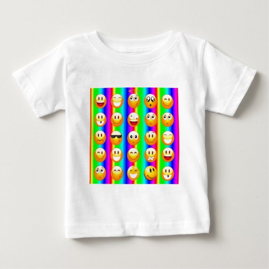 虹の絵文字 ベビーTシャツ (正面)