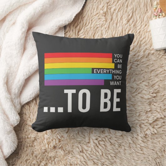 虹の線になりたい全てのものになることができる クッション (ブランケット)