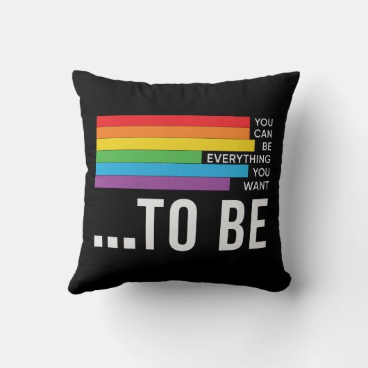 虹の線になりたい全てのものになることができる クッション (裏面)