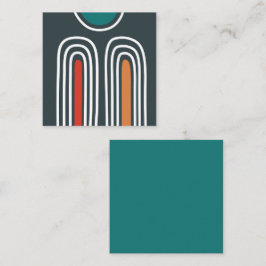 虹の線のアートワーク スクエア名刺